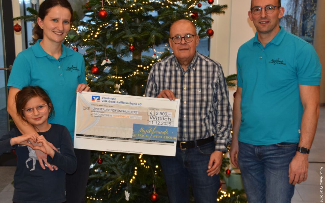 Spendenübergabe der Musikfreunde Altrich-Wengerohr